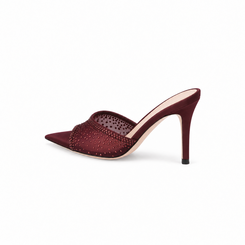 Ruby Rhinestone Heels
