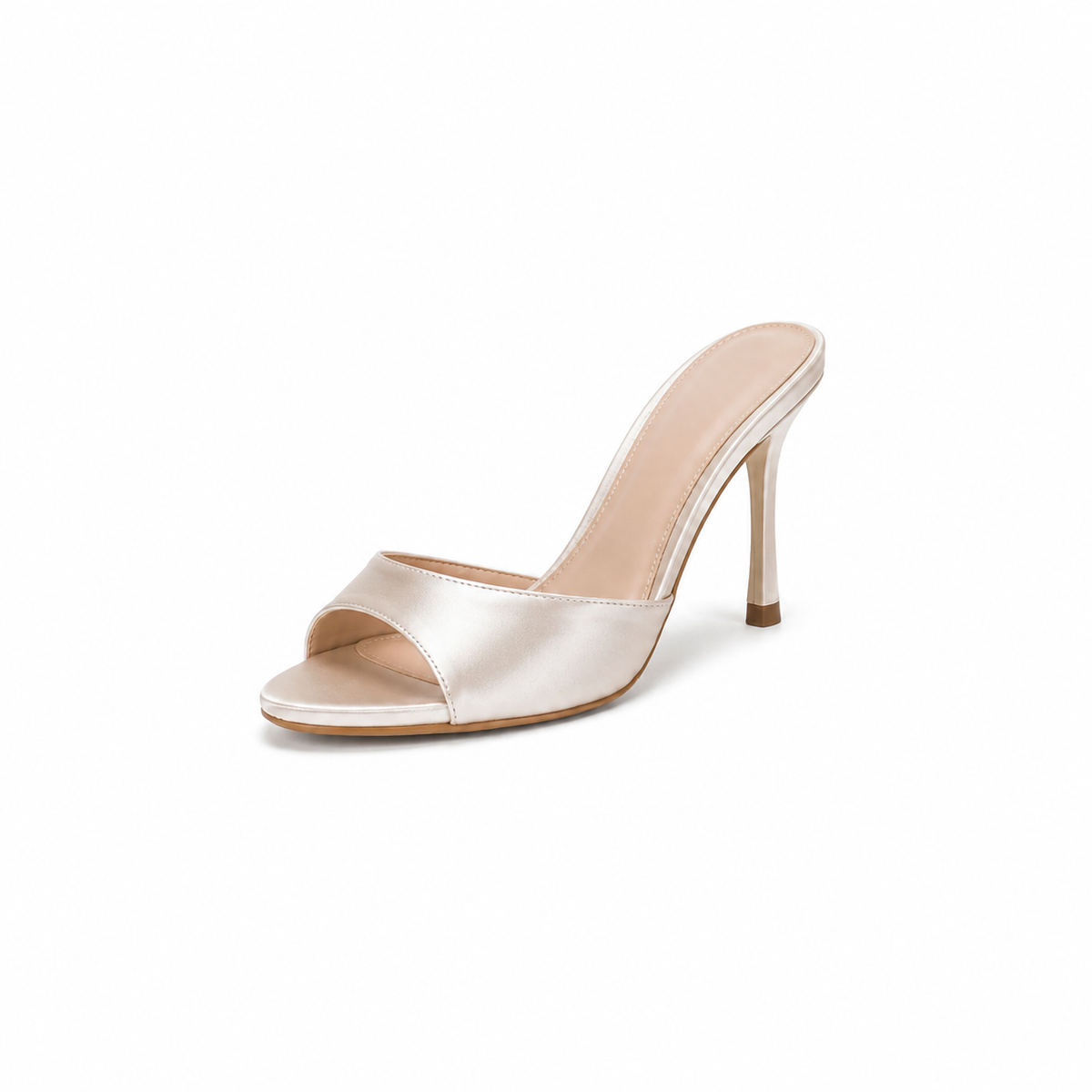 Bianca Cream Satin Heels