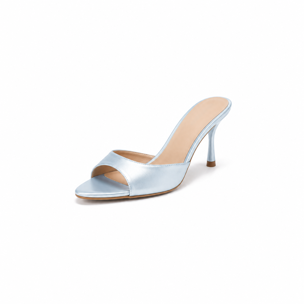 Bianca Blue Satin Heels